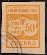 German 19th C. Local Post, Zwickau CTO #5B, CV 10.00, See Description