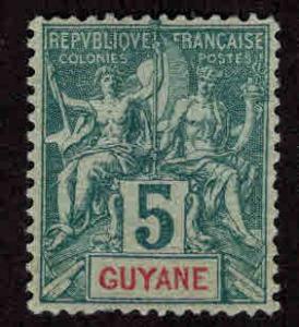 French Guiana Scott 35 MH* nicely centered Navigation and Commerce stamp