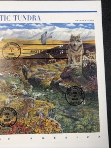 US First Day Cover 3802 Arctic Tundra Full Sheet Large Envelope