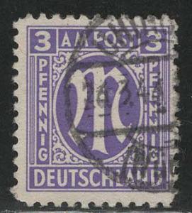 Germany AM Post Scott # 3N2a, used