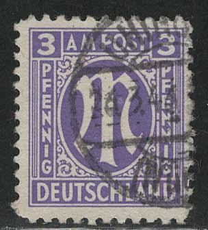 Germany AM Post Scott # 3N2a, used