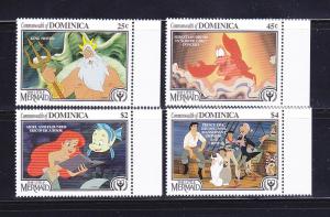 Dominica 1349-1350, 1353-1354 MNH Disney, Little Mermaid