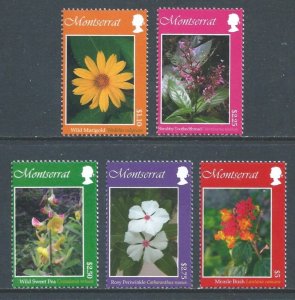 Montserrat #1247-51 NH Wild Flowers