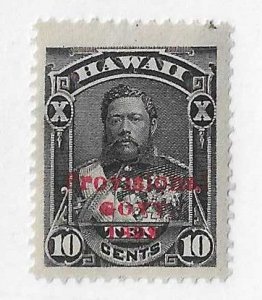 Hawaii Sc #61    10 c with red overprint  OG VF
