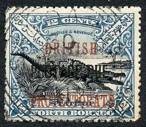 North Borneo SGD46 12c Black and Dull Blue Post Due used Cat 28 Pounds