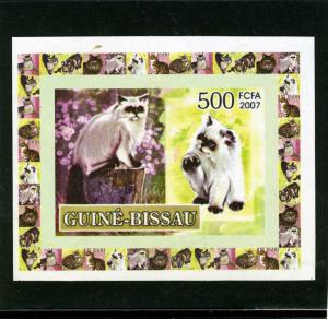 Guinea-Bissau 2007 Cats Deluxe s/s Imperforated mnh.vf