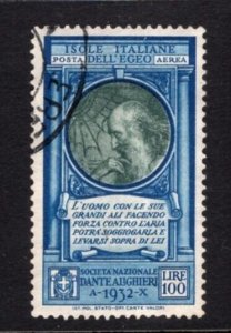 Aegean Islands 1932 Da Vinci Airmail Single VF Used #C14 CV$125