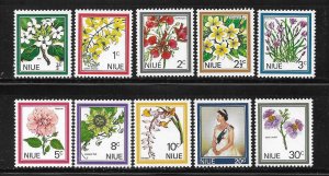 Niue 1969 Flowers Sc 122-131 MNH A2445