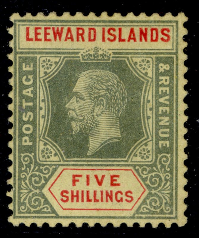 LEEWARD ISLANDS GV SG57, 5s green & red/yellow, M MINT. Cat £65.