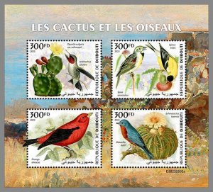 DJIBOUTI 2023 MNH Cactus & Birds M/S #302a