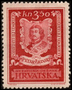 Croatia 58 - Mint-H - 3.50k Peter Zrinski (1943) (cv $0.50)