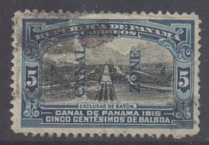 Panama Canal Zone Scott 49 - SG59, 1915 Culebra Cut 12c used