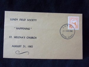 LUNDY: LUNDY STAMP USED ON 1982 COVER