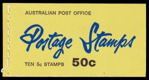 Australia Scott 399a Complete Booklet w/2 Panes, 10 Stamps (1967) Mint NH F-VF M