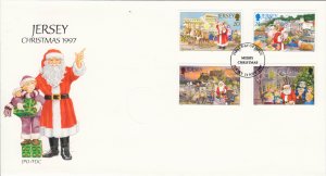 Jersey 1997 Christmas  set on FDC