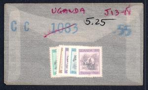 UGANDA Sc#J13/18 Mint Never Hinged Complete Set