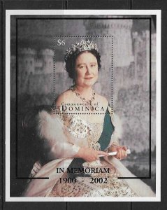 DOMINICA SGMS1997a 1900-2002 QUEEN MOTHER MEMORIAM  MNH