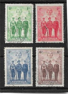 AUSTRALIA 1940 A.I.F. SET SG 196/199 FINE USED Cat £40