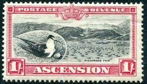 ASCENSION-1934 1/- Black & Carmine Sg 28 MOUNTED MINT V30316