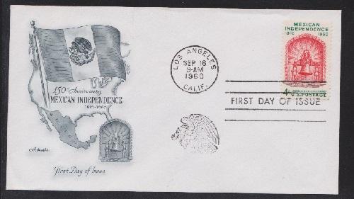 1157 Mexican Independence Unaddressed Artmaster FDC