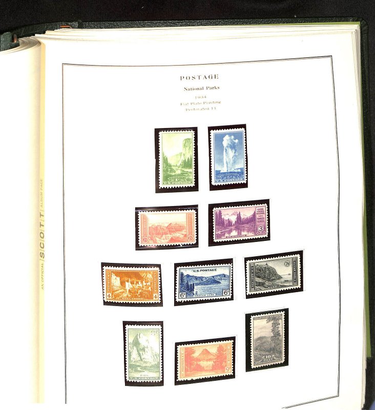 United States Scott National Stamp Album, 1846-1987, Much Mint NH 