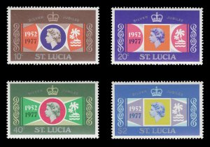 ST. LUCIA STAMP. YEAR 1977. SCOTT # 414 - 17. UNUSED