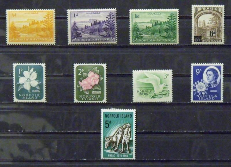 2781   Norfolk Isl   MH, VF   # 1, 2, 3, 22, 29-31, 34, 69         CV$ 5.90