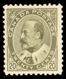 Canada 94, $875, 1904 20c olive green, heavy hinge remnant
