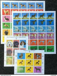 1983 Paraguay Fauna Pets Dogs Michel 65 В‚¬ !!! 2 Big Sh Folded In 2+2Kb ** Ec