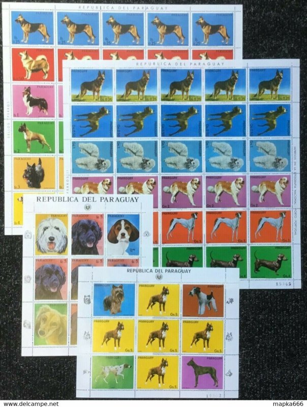 1983 Paraguay Fauna Pets Dogs Michel 65 В‚¬ !!! 2 Big Sh Folded In 2+2Kb ** Ec