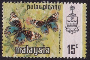 Malaysia Penang - 1971 - Scott #79 - used - Butterfly