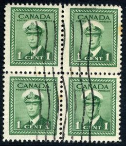 Canada 249 Used Block of 4 King George VI