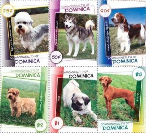 Dominica 2008 - Dogs - Set of 6 stamps - Scott #2660-5 - MNH 