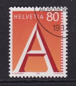 Switzerland  #908  cancelled 1993  ''A''  80c