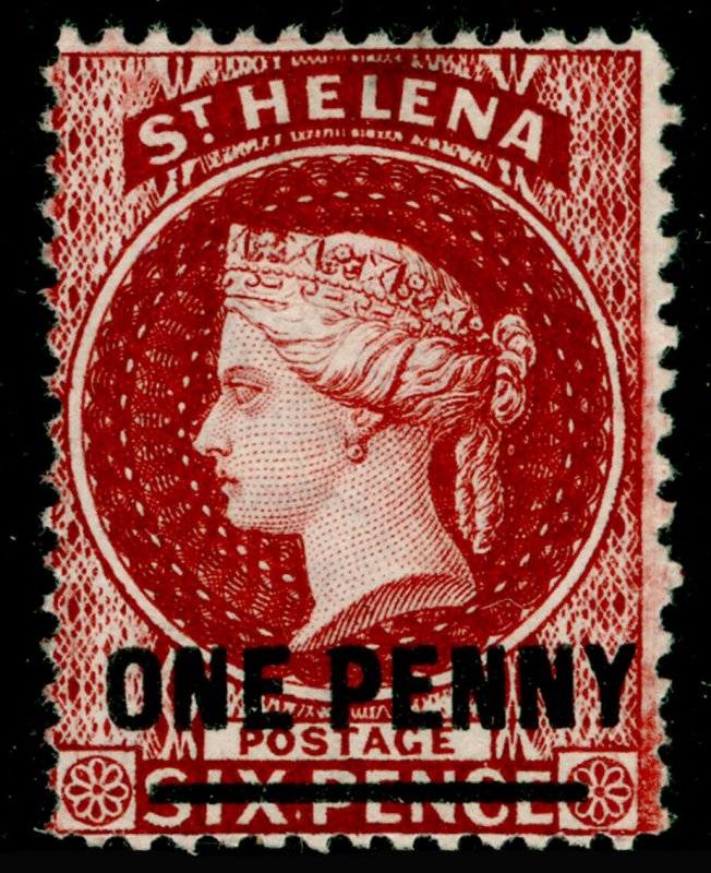 ST. HELENA SG27, 1d lake, UNUSED. Cat £20. 