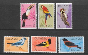 BIRDS - PANAMA #462-62C,C357-8 MNH