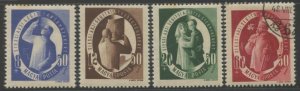 HUNGARY Sc#B195-B198 1947 Medical Charity Complete Set OG Mint Hinged & Used