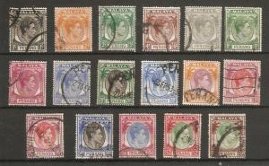 MALAYA - PENANG 1949 - 1952 VALUES TO $5 BETWEEN SG 3 AND SG22 FINE USED