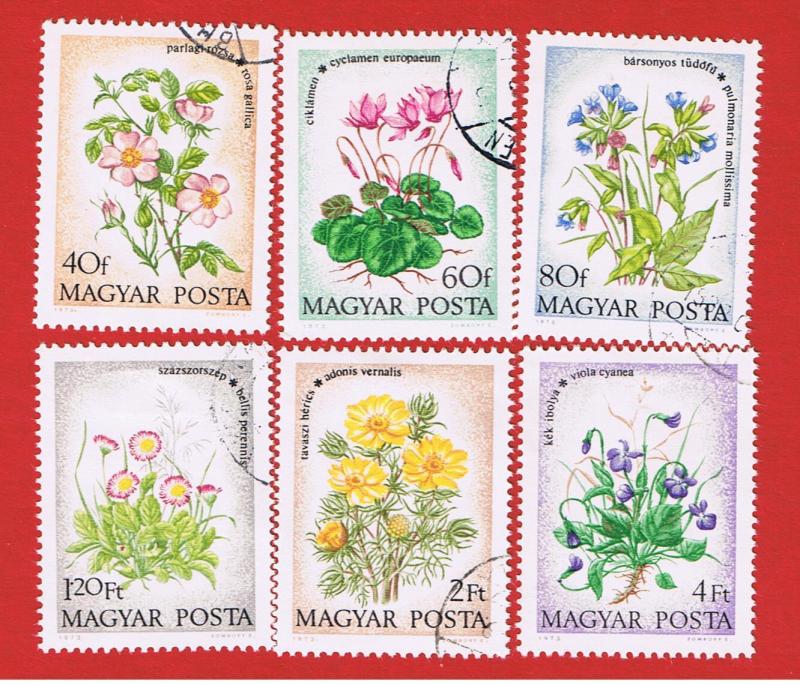 Hungary #2240-2245  VF used  Flowers  Free S/H