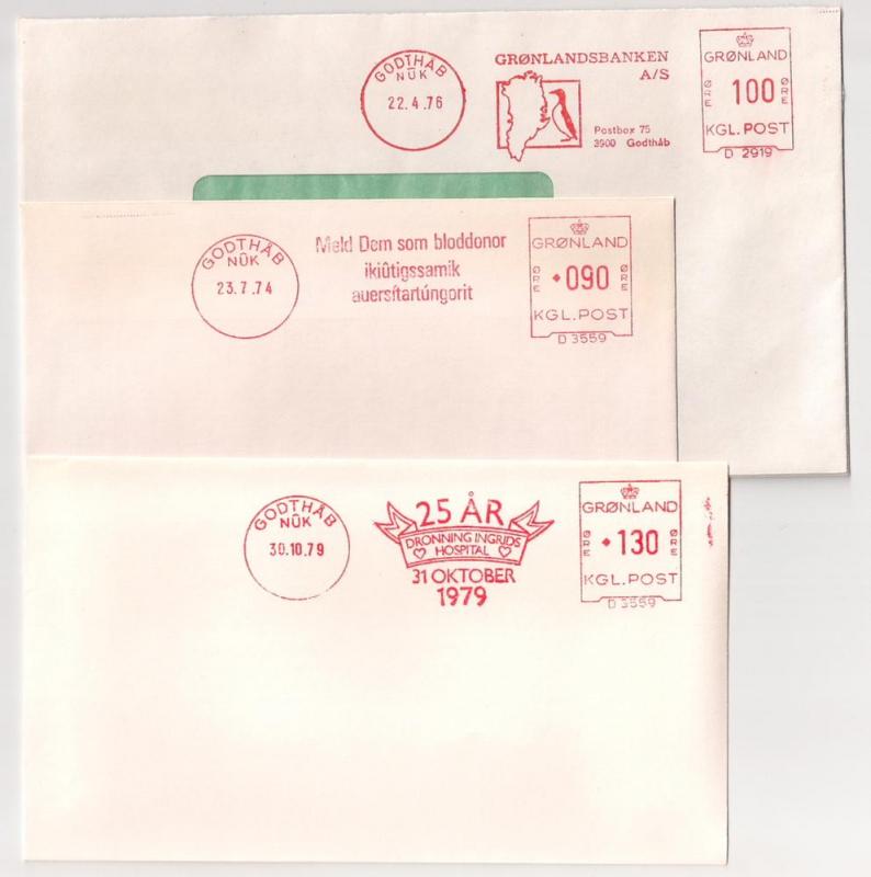 Greenland Collection 9 meter stamp covers inc proof strikes!