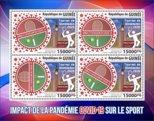 GUINEA - 2021 - COVID-19 and Sport - Perf 4v Sheet #2 - Mint Never Hinged