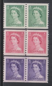 Canada, Queen Elizabeth II (SC# 331-333) MNH PAIRS SET