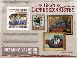 COMORES 2009 SHEET SUZANNE VALADON IMPRESSIONISTS ART PAINTINGS cm9301b