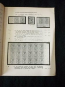 STANLEY GIBBONS AUCTION CATALOGUE 1966 BRITISH COLUMBIA & VANCOUVER ISLAND