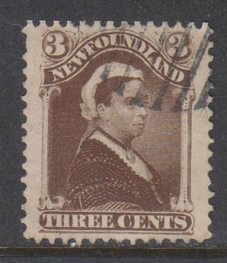 Newfoundland, 3c Queen Victoria  (SC# 51) USED