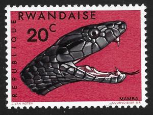 Rwanda #194 20c Snakes - Jameson's Mamba ~ MNH