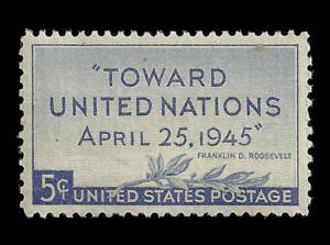 # 928 MINT NEVER HINGED UNITED NATION CONFERENCE XF+