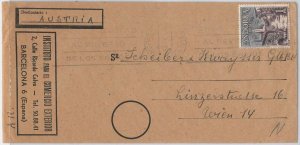 41953 - ANDORRA - POSTAL HISTORY - COMMERCIAL MAIL COVER to AUSTRIA 1964-