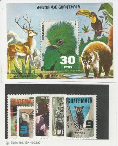 Guatemala, Postage Stamp, #C675-C680 Mint NH, 1979 Animals, JFZ