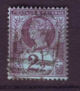 J19751 Jlstamps 1887-92 great britain used #114 queen